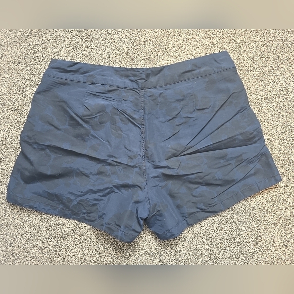 VTG Tommy Hilfiger Board Athletic Womens Shorts Navy W Black Floral Womens 14 - Picture 3 of 16